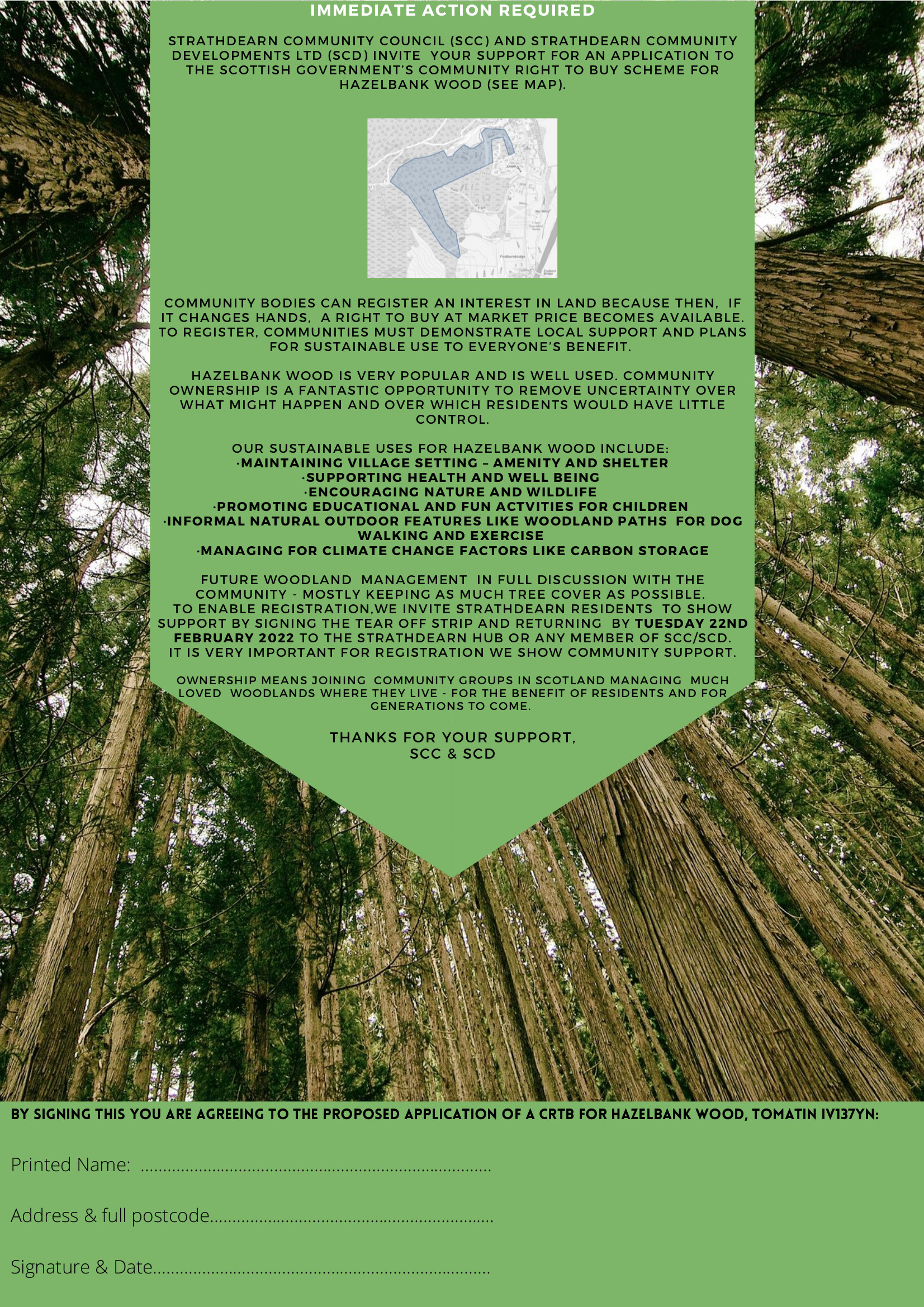 PLEASE SUPPORT:  Community Right to Buy Hazelbank Woods